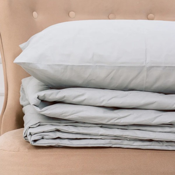 Фото - Комплект постільної білизни MirSon №2416 Eco-Soft 116-5703 Light Gray 200х220 см +нав. 2х50х70 см (2200003035162)